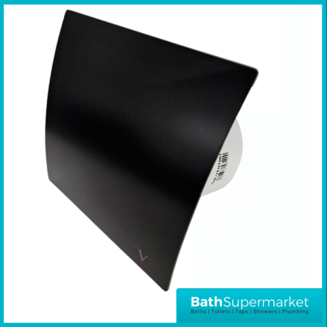 Turbo 100mm Black Extractor Fan With Timer