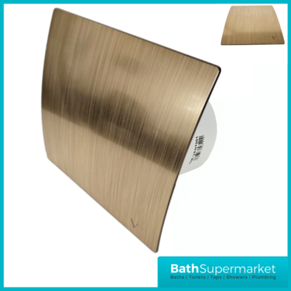 Turbo 100mm Brushed Brass Extractor Fan With Timer