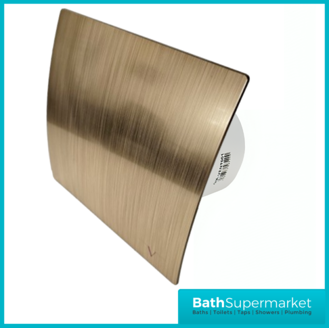Turbo 100mm Brushed Brass Extractor Fan With Timer
