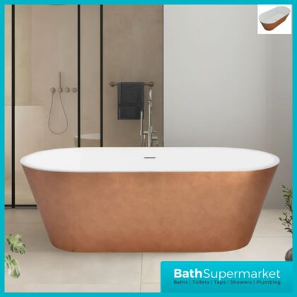 Bainlo Serenity Copper Double Ended Freestanding Bath 1600mm