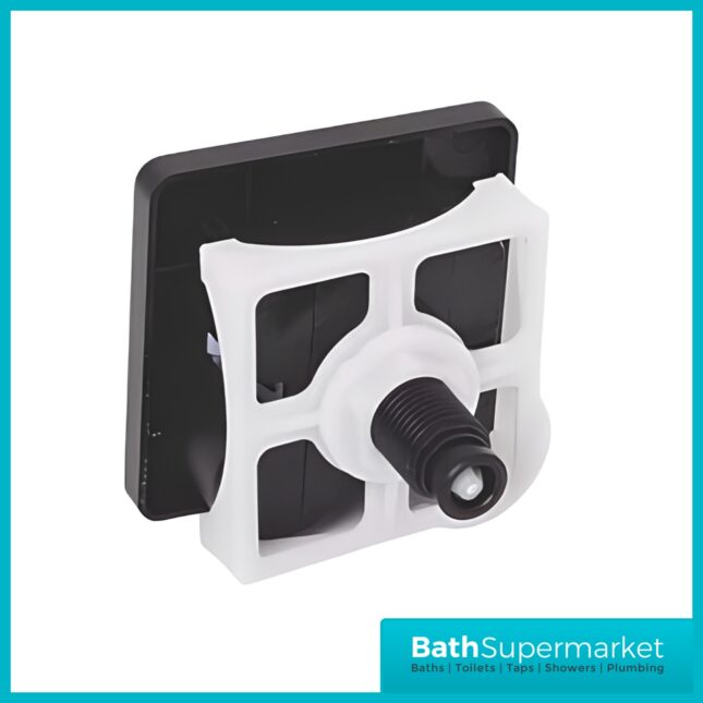 Elsi Lumo Matt Black Square Dual Flush Plate – Cable Operated