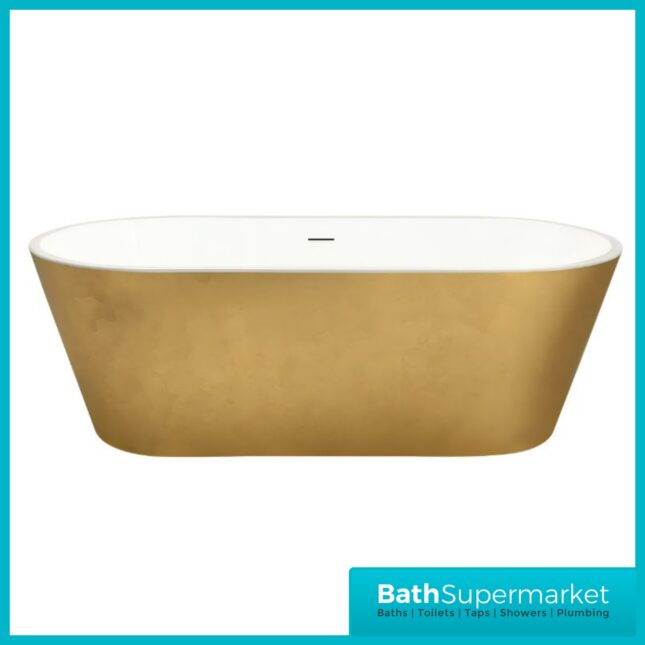 Bainlo Serenity Gold Aureum Double Ended Freestanding Bath 1600mm