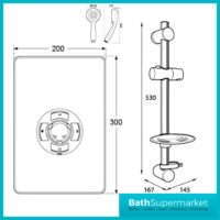 Triton Aspirante Gunmetal Electric Shower 8.5kW Or 9.5kW
