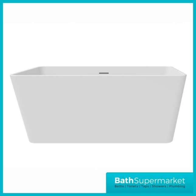 Bainlo Alba Gloss White Compact Freestanding Bath 1300mm x 700mm
