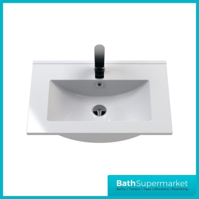 Nuie Eden Gloss White L Shape Vanity Basin & WC Unit Set 1000mm