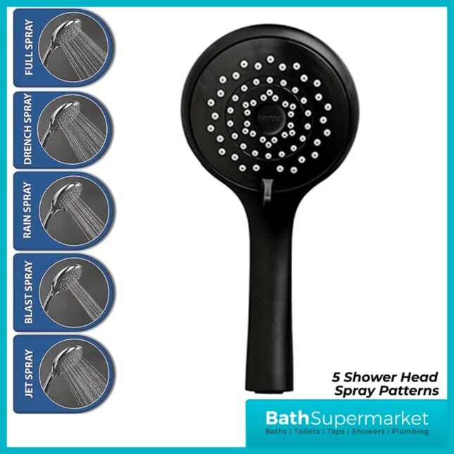 Triton Aspirante Matte Black Electric Shower 8.5kW Or 9.5kW