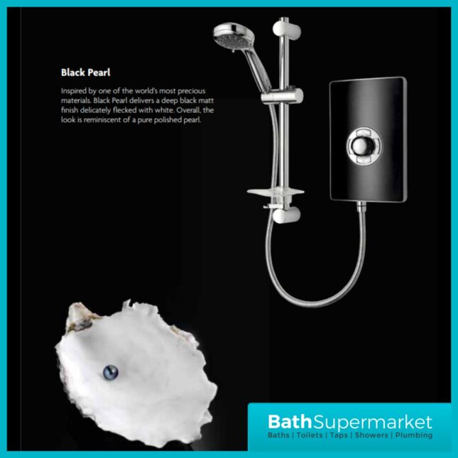 Triton Aspirante Matte Black Electric Shower 8.5kW Or 9.5kW