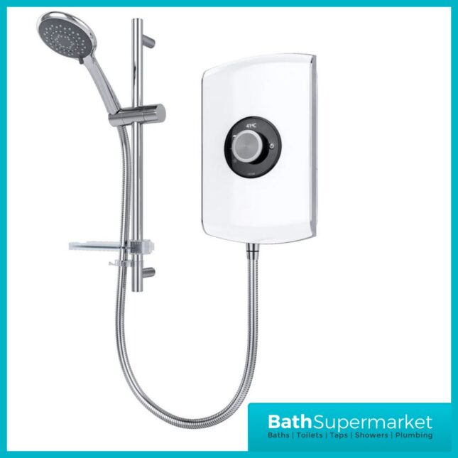 Triton Amore Gloss White Electric Shower 8.5kW Or 9.5kW