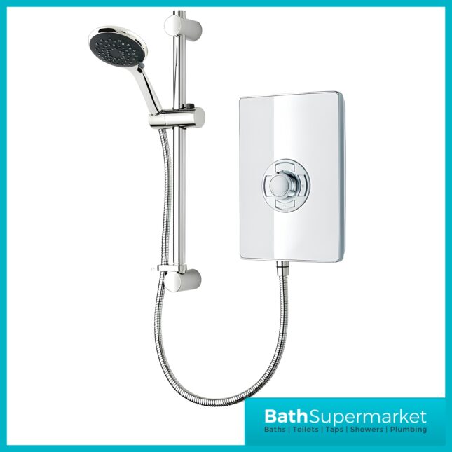 Triton Aspirante Gloss White Electric Shower 8.5kW Or 9.5kW