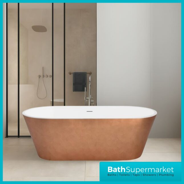 Bainlo Serenity Copper Double Ended Freestanding Bath 1600mm