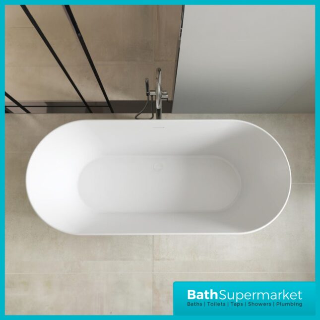 Bainlo Obsidian Celestial Matt Blue Double Ended Freestanding Bath 1700mm