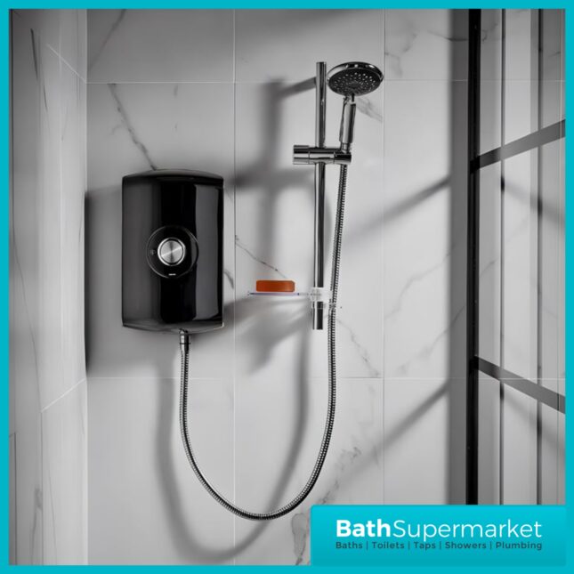 Triton Amore Gloss Black Electric Shower 8.5kW Or 9.5kW