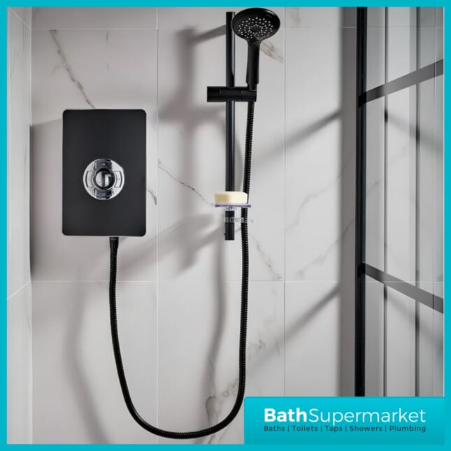 Triton Aspirante Matte Black Electric Shower 8.5kW Or 9.5kW