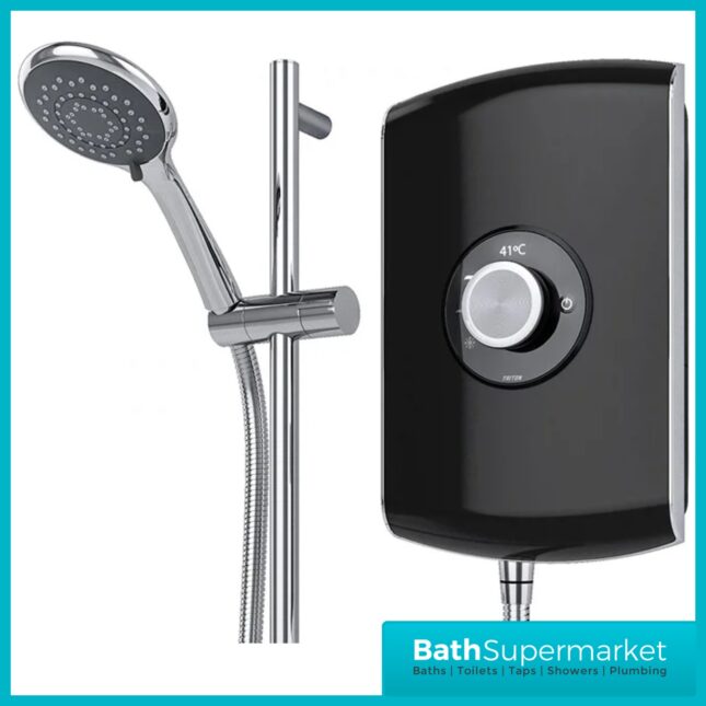 Triton Amore Gloss Black Electric Shower 8.5kW Or 9.5kW