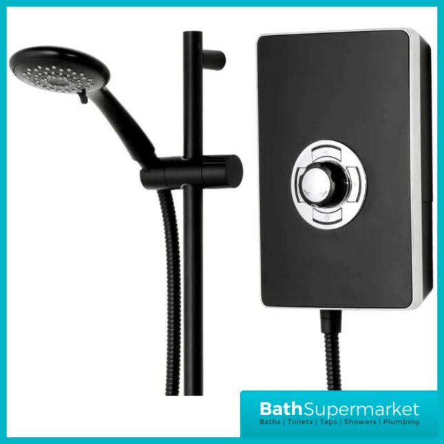 Triton Aspirante Matte Black Electric Shower 8.5kW Or 9.5kW