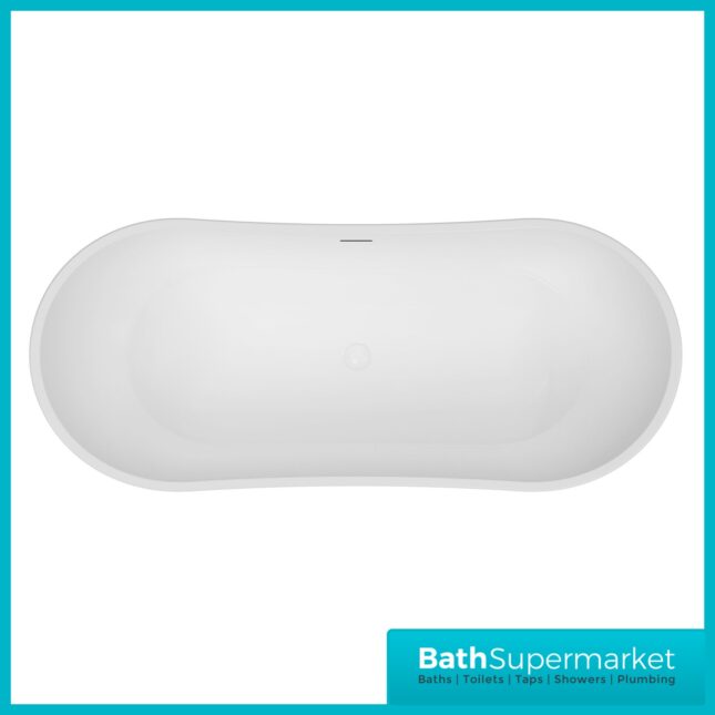 Bainlo Eclipse Matt Grey Freestanding Slipper Bathtub 1600mm & 1700mm