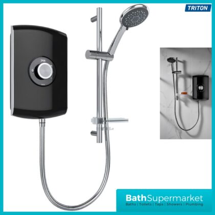 Triton Amore Gloss Black Electric Shower 8.5kW Or 9.5kW