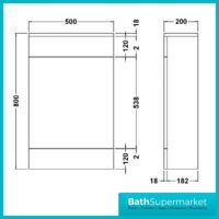 Nuie Eden Gloss White L Shape Vanity Basin & WC Unit Set 1000mm