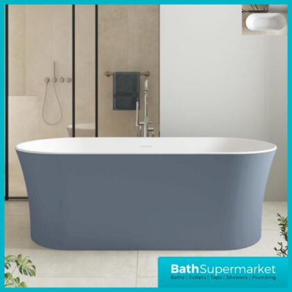 Bainlo Obsidian Celestial Matt Blue Double Ended Freestanding Bath 1700mm