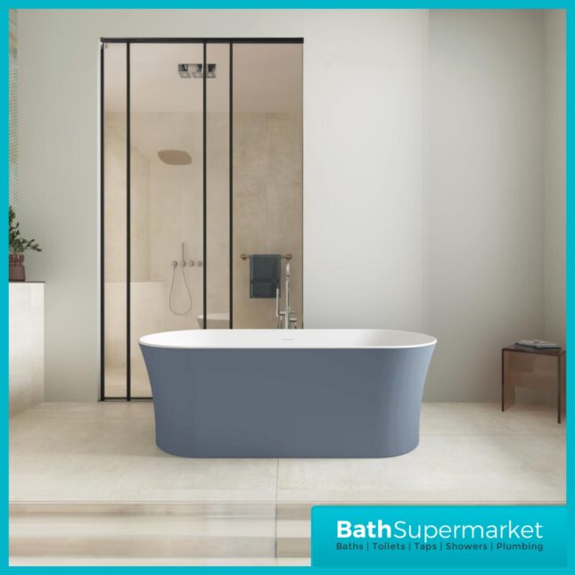 Bainlo Obsidian Celestial Matt Blue Double Ended Freestanding Bath 1700mm