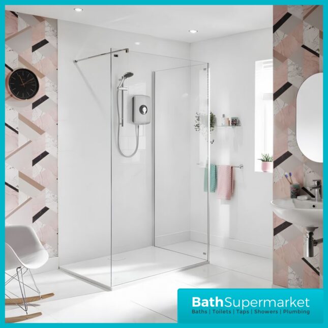 Triton Amore Brushed Steel Electric Shower 8.5kW Or 9.5kW