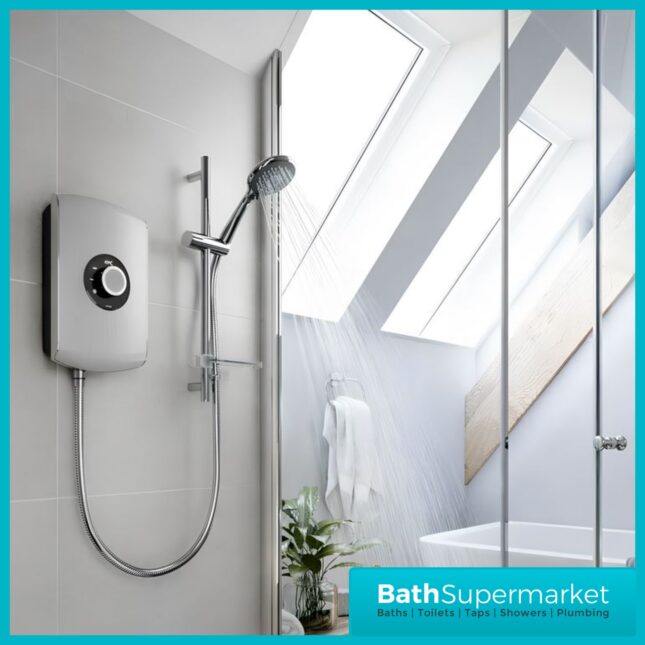 Triton Amore Brushed Steel Electric Shower 8.5kW Or 9.5kW