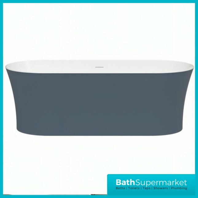 Bainlo Obsidian Celestial Matt Blue Double Ended Freestanding Bath 1700mm