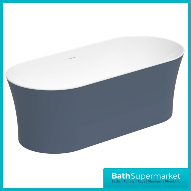 Bainlo Obsidian Celestial Matt Blue Double Ended Freestanding Bath 1700mm