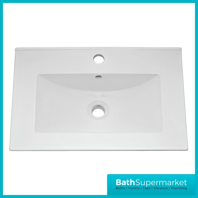 Nuie Eden Gloss White L Shape Vanity Basin & WC Unit Set 1000mm