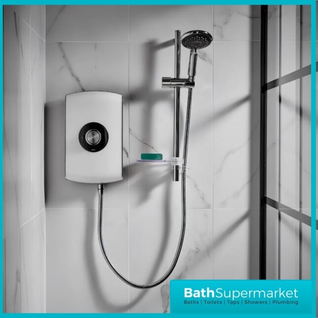 Triton Amore Gloss White Electric Shower 8.5kW Or 9.5kW