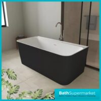 Bainlo Noir Black Modern Freestanding Bath 1500mm & 1700mm