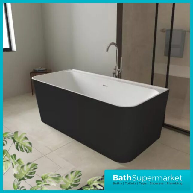 Bainlo Noir Black Modern Freestanding Bath 1500mm & 1700mm