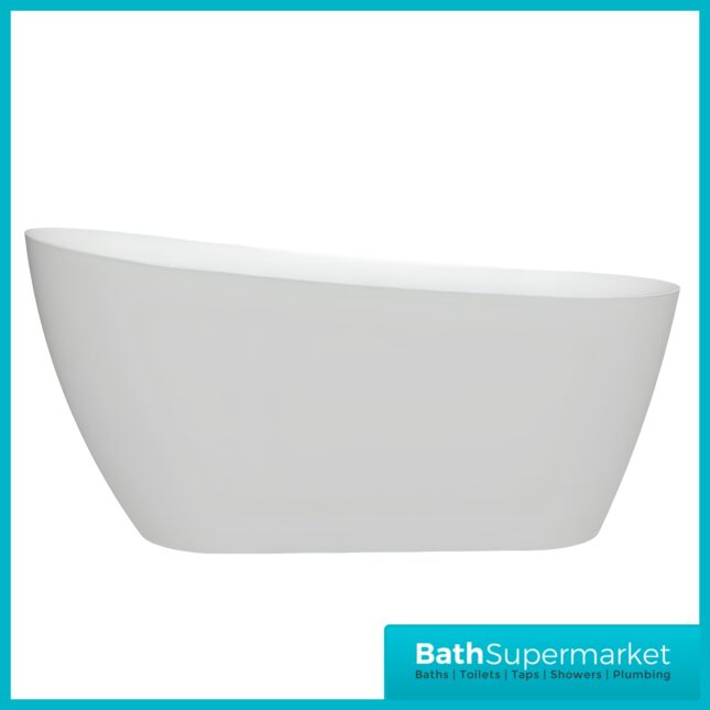 Bainlo Aurora White Modern Freestanding Slipper Bath 1500mm x 730mm