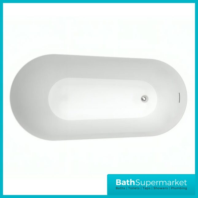 Bainlo Aurora White Modern Freestanding Slipper Bath 1500mm x 730mm