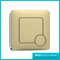 Elsi Lumo Brushed Brass Square Dual Flush Plate – Cable Operated