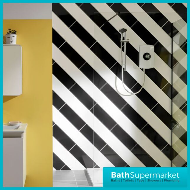 Triton Amore Gloss White Electric Shower 8.5kW Or 9.5kW