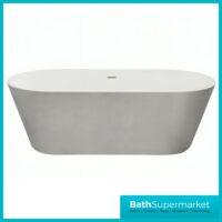 Bainlo Serenity Silver Double Ended Freestanding Bath 1600mm