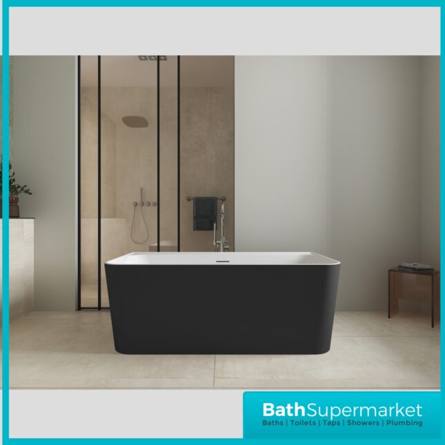 Bainlo Noir Black Modern Freestanding Bath 1500mm & 1700mm