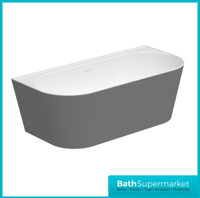 Bainlo Lume Grey Modern Oval Free Standing Bath 1700mm x 800mm