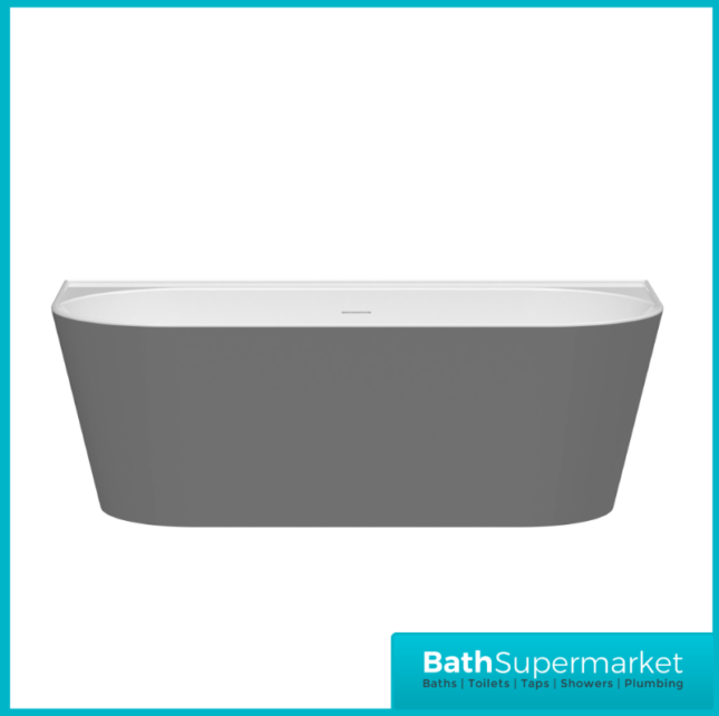Bainlo Lume Grey Modern Oval Free Standing Bath 1700mm x 800mm