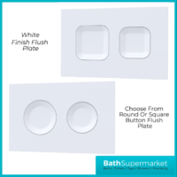 Hudson Reed Concealed Cistern Wall Hung Frame & White Flush 1136-1336mm
