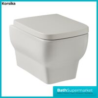 Kartell Korsika Square Wall Hung Pan With Soft Close Seat 490mm Projection