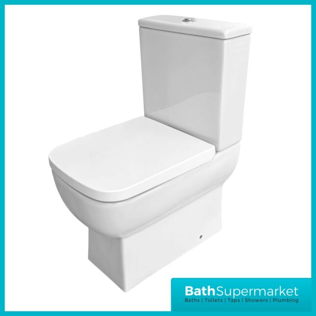 Sognare Choices 550 Square Compact Closed Back WC Pan & Toilet Seat