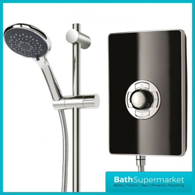 Triton Aspirante Gloss Black Electric Shower 8.5kW Or 9.5kW