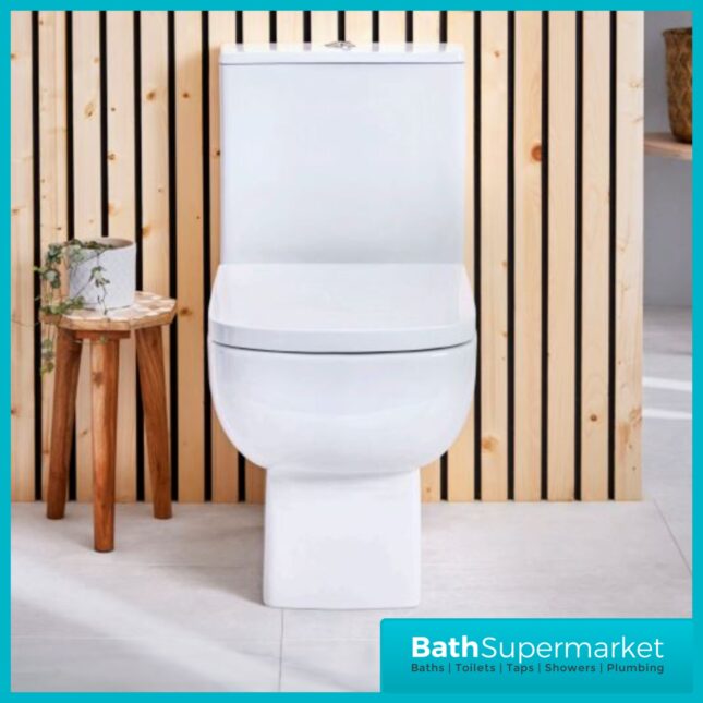Sognare Choices 550 Square Compact Closed Back WC Pan & Toilet Seat