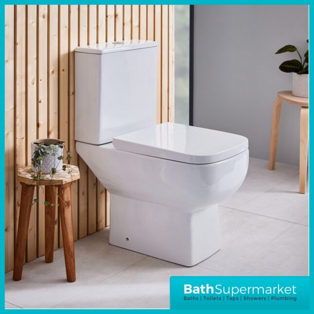 Sognare Choices 550 Square Compact Closed Coupled Open Back Pan & Seat