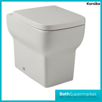 Kartell Korsika Square Back To Wall Toilet Pan With Soft Close Seat