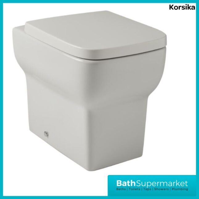 Kartell Korsika Square Back To Wall Toilet Pan With Soft Close Seat