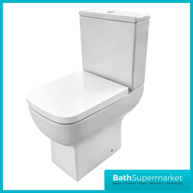 Sognare Choices 550 Square Compact Closed Coupled Open Back Pan & Seat