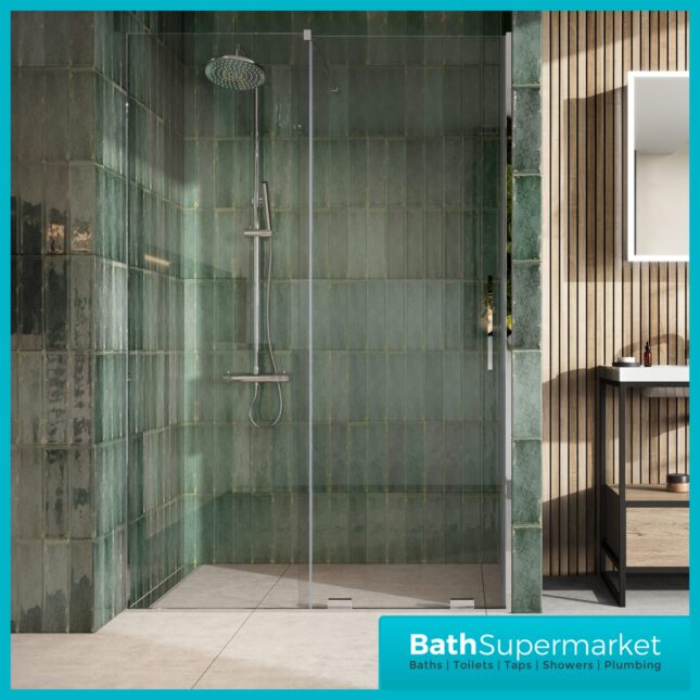 Sognare Momentum Chrome Sliding Wetroom Door & Optional Side Panel 2000mm